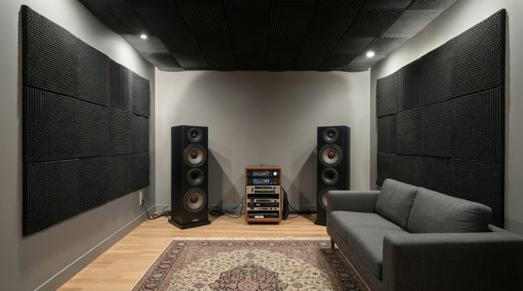 Комнатная акустика без ремонта: расстановка, отражения, ковры и шторы как