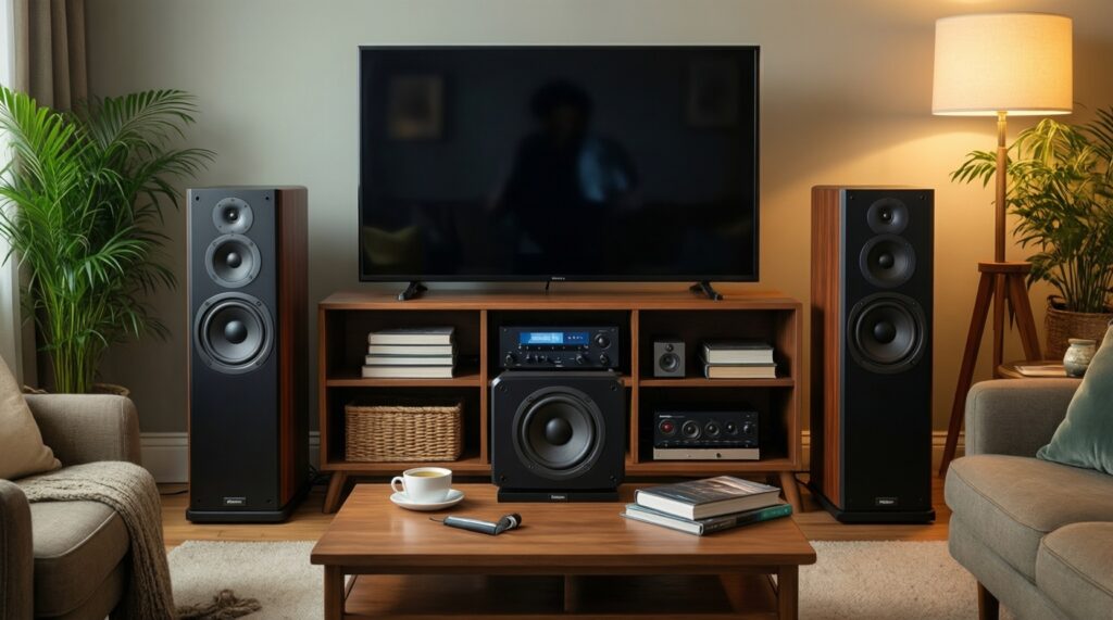 Полочные vs напольные колонки: как выбрать под комнату и привычки прослушивания - иллюстрация